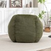 Faux Fur Bean Bag Chair with Backrest Support, Stuffed Floor Sofa with Shredded Foam Filling, Comfy Seating for Adults and Kids-Baofuwish - 3 of 4