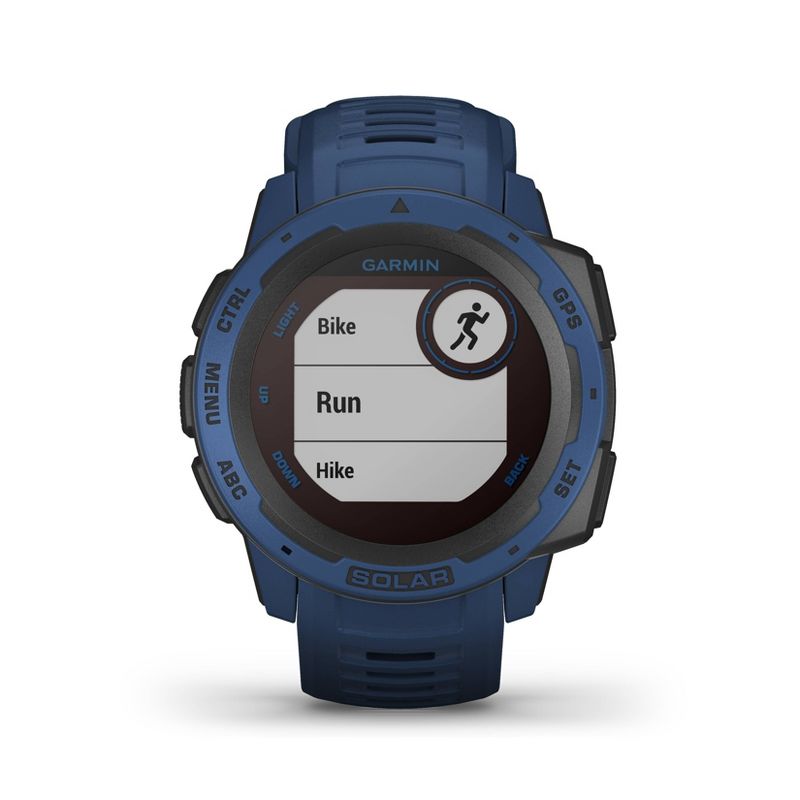 Garmin Instinct Solar Tidal Blue Rugged GPS Smartwatch with Solar Charging, 5 of 12