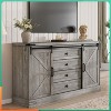 Jojoka Farmhouse 4-Drawer Dresser with Sliding Barn Doors, 45" Wide Wood Storage Cabinet & TV Stand for Bedroom, Living Room, or Entryway - 2 of 4