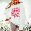Simply Sage Market S.W.Smiley Valentine Smiley Checkered Lightweight Garment Dyed Sweatshirt - 3 of 4