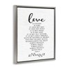 Stupell Industries Love is.. Uplifting Heartfelt Quote Spiritual Scripture Floating Frame Canvas Art, Gray, 17" x 21" - 2 of 4