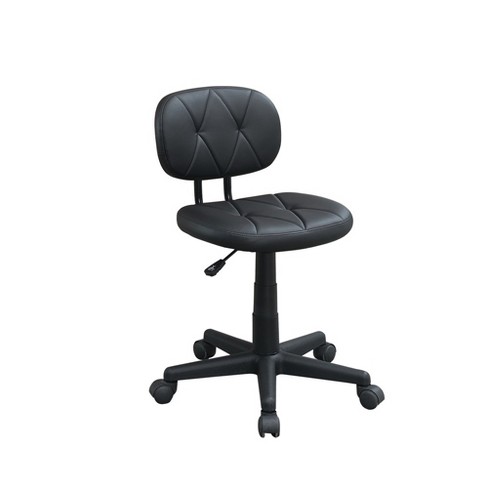 Simple Relax Low Back Adjustable Office Chair with PU Leather Black