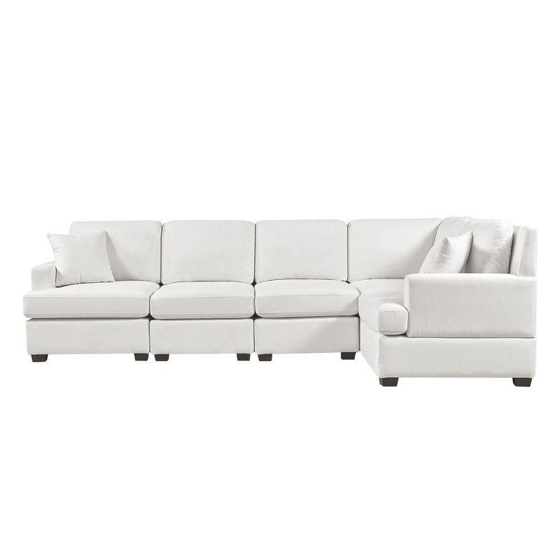 Sectional Modular Sofa with 2 Tossing Cushions and Solid Frame for Living Room - ModernLuxe, 2 of 15