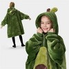 Joyfy Wearable Blanket Hoodie for Kids Adults, Christmas Oversized Flannel Fleece Sweatshirt Blanket, Cozy Blanket Birthday Gift for Family Girls Boys - 3 of 4