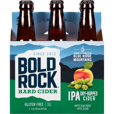 Bold Rock IPA India Pressed Apple Hard Cider - 6pk/12 fl oz Bottles