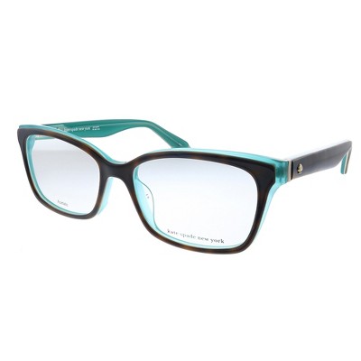 Kate Spade KS Jeri KL3 Womens Rectangle Eyeglasses Havana Matte Z Aqua 52mm
