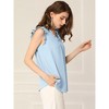 INSPIRE CHIC Women's Ruffled Sleeveless Work Business Vintage Blouses - 4 of 4