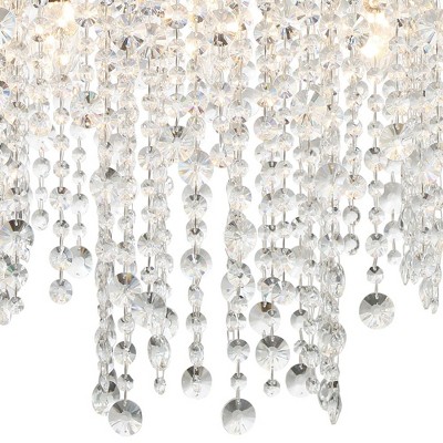 Black Forged 8-Light Chandelier with Hand Cut Crystal