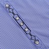 Men's Shirts Casual Slim Fit Plaid Button Down Dress Shirt,2XL,Small Blue Plaid - 3 of 4