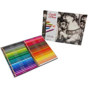 Conte Pastel Pencils, Assorted Colors, Set of 48