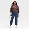 Women's Sunday Coffee Club Cropped Fleece Graphic Sweatshirt - Brown - 3 of 3