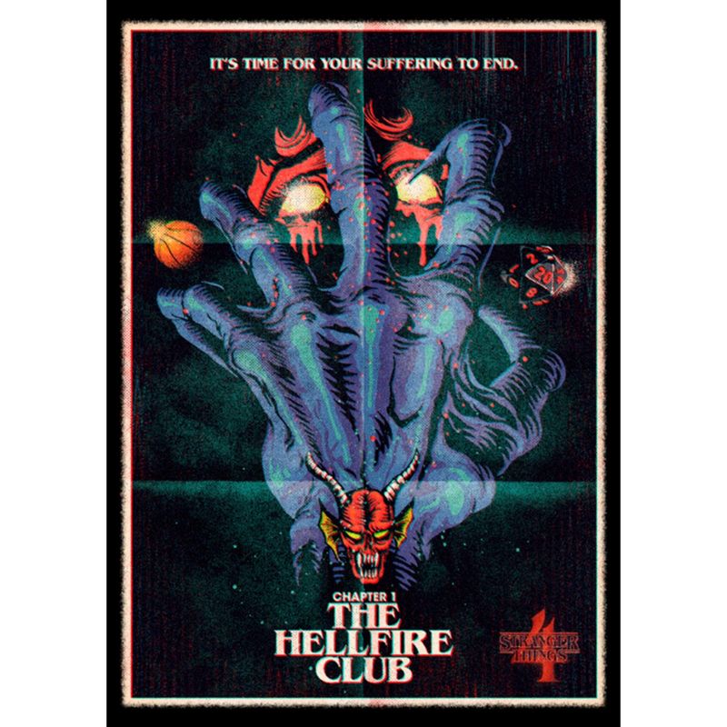 Women's Stranger Things Retro Hellfire Club Poster T-Shirt, 2 of 5