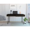 PAGED Home Office Desk 47.3" L Simple Modern Writing Desk with 2 Drawers and Hairpin Legs for Study - 2 of 4