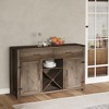 Farmhouse Coffee Bar Cabinet, Sideboard Buffet Cabinet Wine Cabinet with Drawers, Barn Style Doors, Wine Rack - 4 of 4
