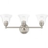 Livex Lighting Moreland 3 - Light Vanity in  Brushed Nickel - 3 of 4