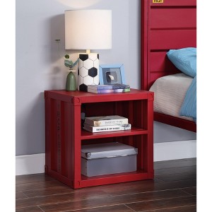 NicBex Metal Nightstand with 2 Open Storage Compartment,Bedside Table with USB Ports for Bedroom,Living Room - 1 of 4