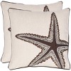 Lucky Star Pillow (Set of 2) - Ecru - 18"X18" - Safavieh - 2 of 4