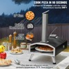 VEVOR Portable Outdoor Oven, 12-inch Pizza Oven, Pellet & Chips & Charcoal Tri-Fuel, Iron Spray Pizza Grill - 3 of 4
