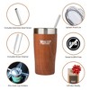 Healthy Human Stainless Steel Tumbler with Straw & Lid | (20oz, Natural Wood) - 2 of 4