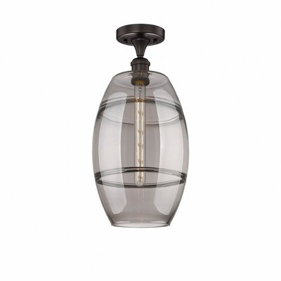 Vaz - 1 Light Semi-Flush Mount In Industrial Style-18.63 Inches Tall and 10 Inches Wide