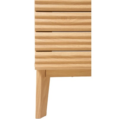 Calandre 20'' Oak Modern Farmhouse Slat Bath Vanity Cabinet