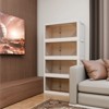 GlasFlength Decorative Storage Cabinets, Stylish and Functional Storage for Every Room, Bedroom, Living Room, Kitchen, White,35.43”*15.75”*31.1" - 3 of 4