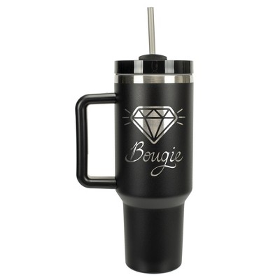 100 North Bougie Diamond Fit For A Queen Wrap-Around 40 Oz. Stainless Steel Water Bottle Coffee Mug, Spill & Leak Resistant, Travel Tumbler with
