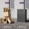 Yardgrace Deliver Box,Lockable Outdoor Storage Box,Large Double Wall Resin Package Delivery Waterproof Deck Box for Porch Patios Black - 4 of 4