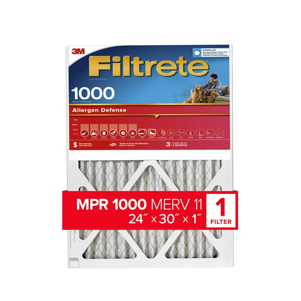 Filtrete 24x30x1 Allergen Defense Air Filter 1000 MPR