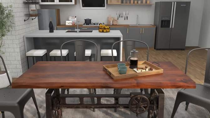 Industrial Wood and Metal Dining Table Brown - Olivia &#38; May, 2 of 8, play video
