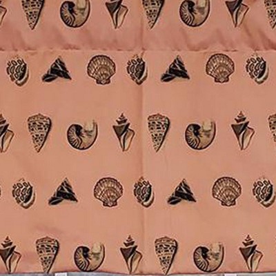 Peach Cotton Seascape Tailored Window Valance 50'' x 16''