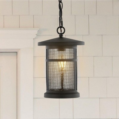 Osprey Extendable Black Glass Lantern Pendant Light