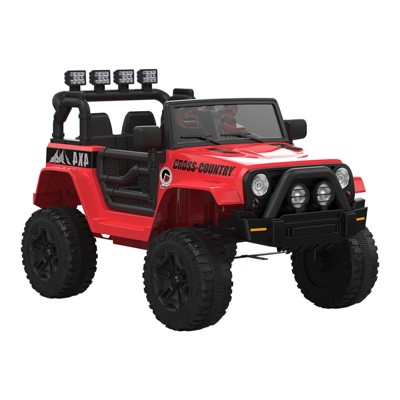 12v Kids Ride on Truck Car w/Parent Remote Control, Ride on Toys for Big Kids, 4-Wheeler Suspension, Safety Belt, 2-Seater, Led Lights