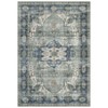 Washable Living Room Rug Vintage Rug Traditional Floral Distressed Accent Carpet Low Pile Non-Slip Floor Mat - 3 of 4