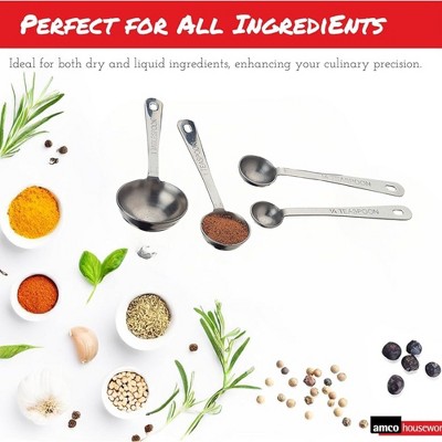 Stainless Steel Ergonomic Measuring Spoon Set, 4-Piece