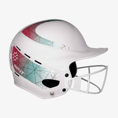 RIP-IT Vision Classic Softball Batting Helmet - White/Teal/Pink  S/M