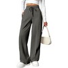Pinspark Wide Leg Sweatpants Women High Waisted Baggy Sweat Pants Elastic Elevated Seams Loose Active Pants with Pockets - 4 of 4