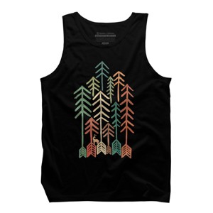 Men's Design By Humans Deer In The Arrow Wilderness By radiomode Tank Top - 1 of 2
