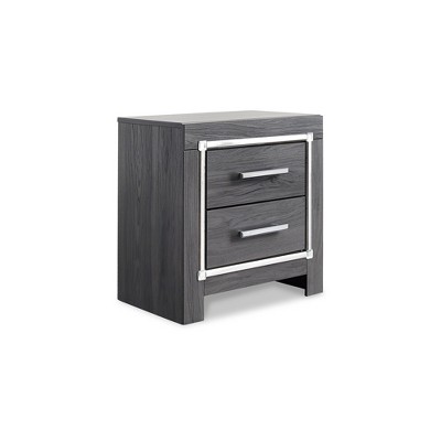 Signature Design by Ashley Contemporary Lodanna 2 Drawer Nightstand, Gray