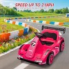 Electric Go Kart for Kids, 7AH Battery Powered Ride on Race Car w/Remote Control, Safety Belt, Slow Start, LED Headlights, Music - 4 of 4