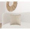 20" X 20" Dark Blue And White 100% Cotton Abstract Zippered Pillow - 2 of 4