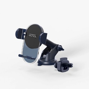Nautica PH 200 Universal Car Phone Holder – 3-in-1 Mount, 360° Rotation, Secure & Steady Grip - 1 of 4