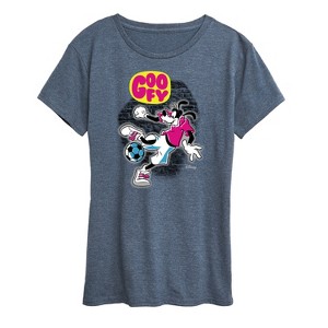 Women's - Disney - Street Soccer Goofy Short Sleeve Graphic T-Shirt - 1 of 4