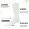 SERISIMPLE Men Bamboo Viscose Thin Ribbed Knit Silky Soft Lightweight Dress Crew Socks White X Large 5 Pairs - 2 of 4