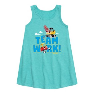 - Little Tikes - Teamwork Makes the Dream Work Graphic Sleeveless Aline Dress - 1 of 3