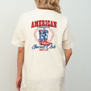Simply Sage Market American Cowgirl Social Club Front And Back Short Sleeve Tee - 1 of 4
