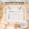 KeaBabies 2pk Soothe Waterproof Fitted Mini Crib Sheets for Girl, Boy, 100% Organic Soft Cotton Pack and Play Sheets - 3 of 4