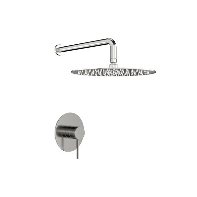 GreenEver Shower Faucet Set,,Shower System with 10-Inch Rainfall Shower Head and Shower Valve, Brushed Nickel