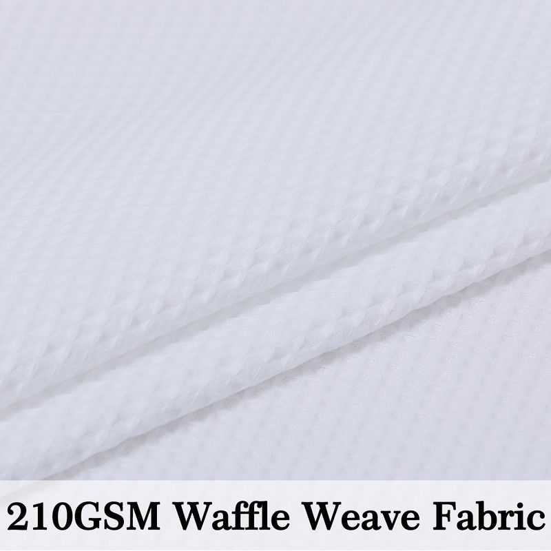 210GSM Thick Waffle Weave Fabric Shower Curtain for Bathroom, 2 of 8