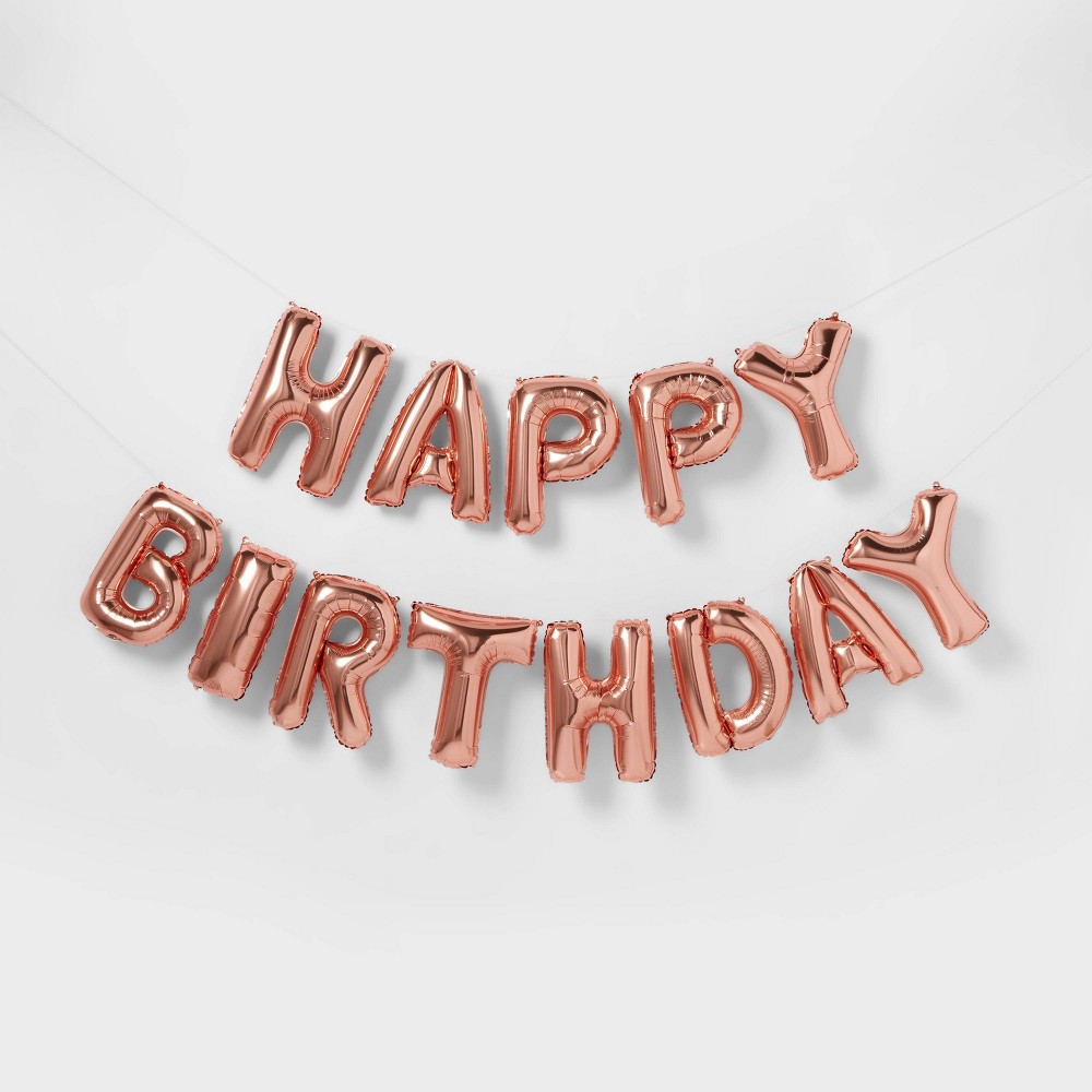 Photos - Other Jewellery "Happy Birthday" Balloon Rose Gold - Spritz™